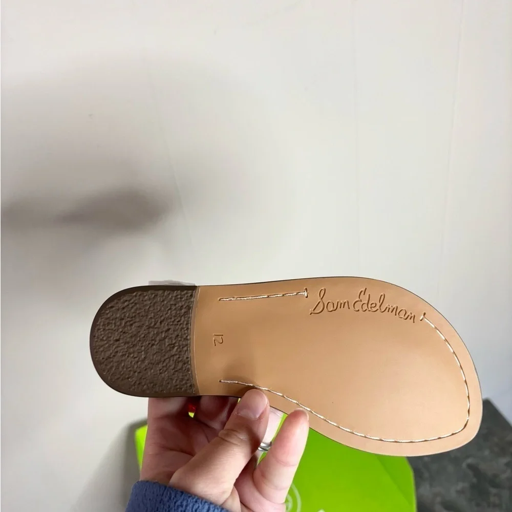 Sam Edelman brown red yellow gillie sandal size 12 girls new